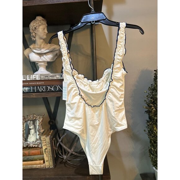 Frankies Bikinis Fawn Ruffle One Piece Swimsuit Honeymoon Phase Womens Size XL - Picture 8 of 11